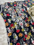 lightweight breathable mul printed long Kurtis