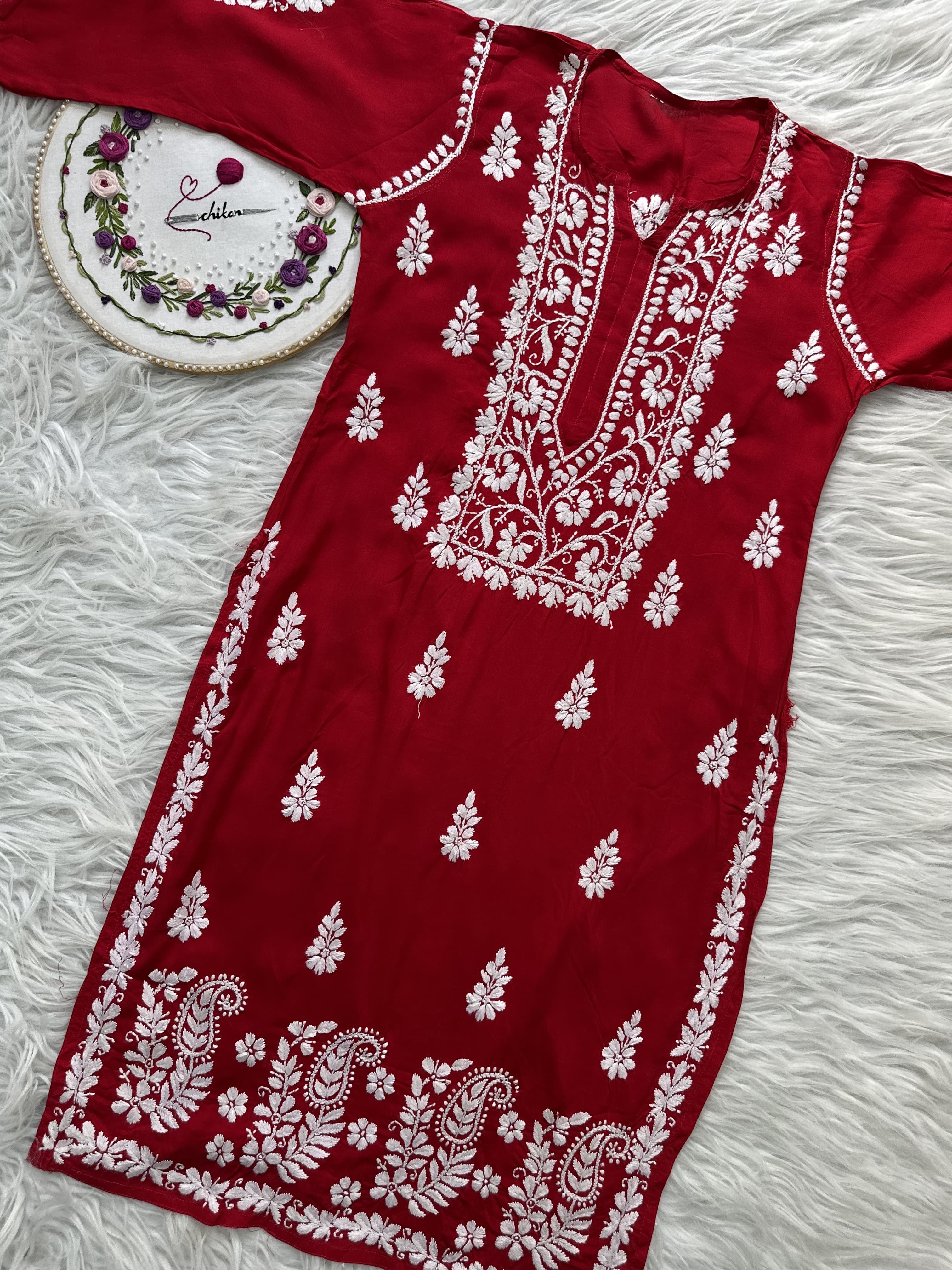 Zara Modal Cotton Embroidery Daman Combo