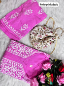 Heavy Handwork Kurti Combo with potli