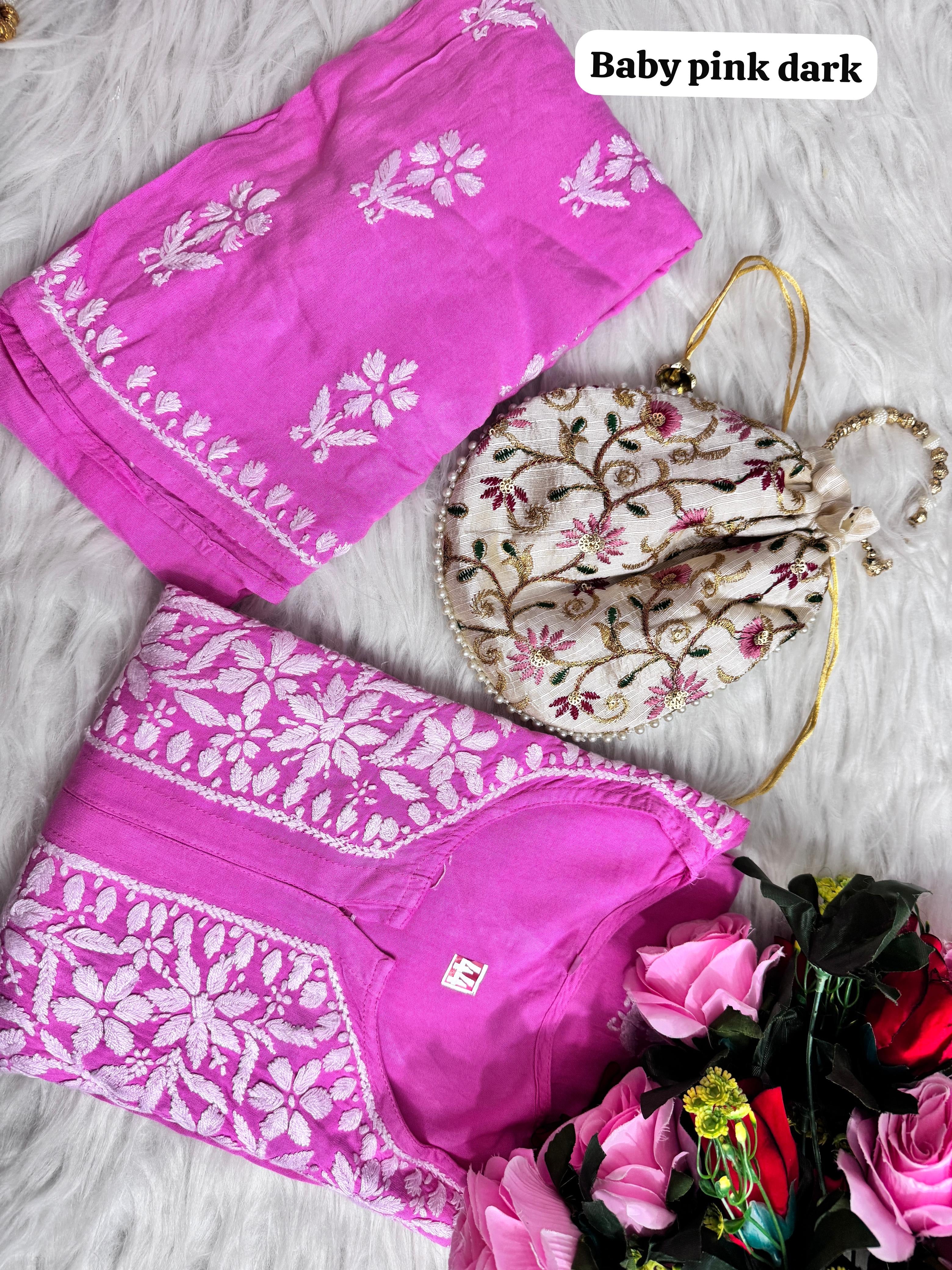 Heavy Handwork Kurti Combo with potli