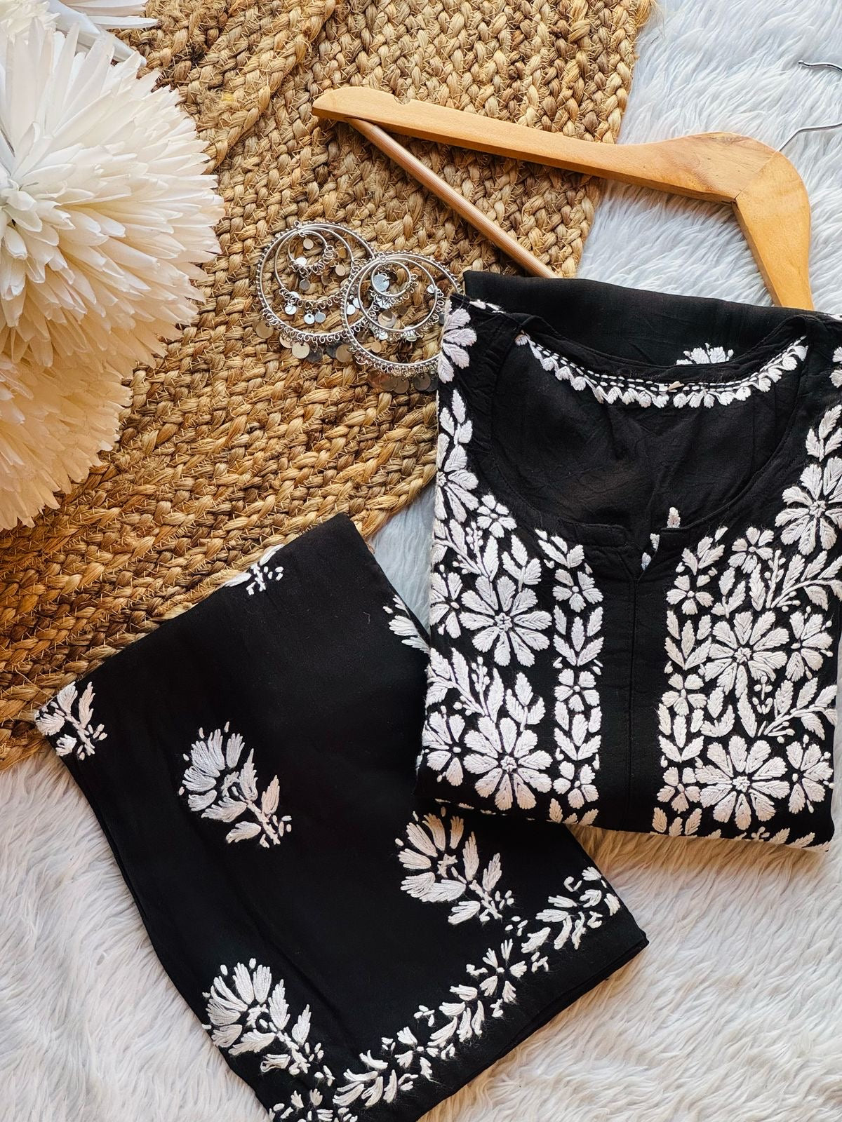 Inayat Rayon Flower Embroidered Combo