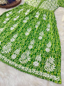 Flower Printed mul mul gown