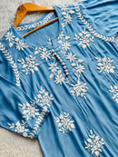 Rose Modal Heavy embroidery kurta