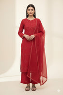 Zara Luxury Chikankari Georgette Suit Hand Embroidered Muqaish Work 3pc Set