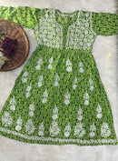 Flower Printed mul mul gown