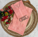 Lucknowi Chikankari Chanderi Rose Design Kurti & Plazo Set