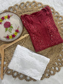 Beautiful ombre dual shade n viscose mukaish kurti