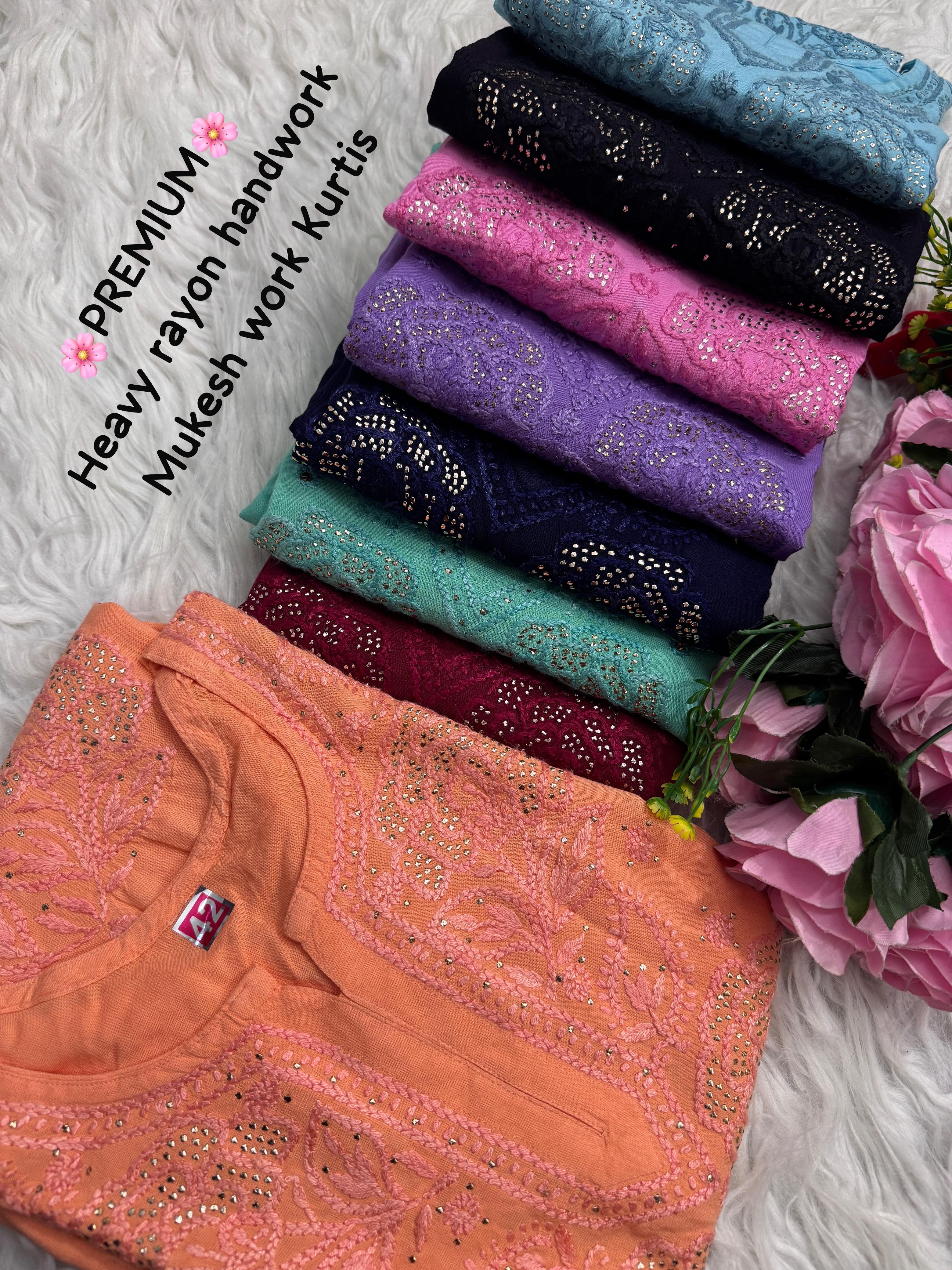 Rose Muqaish designer Kurta