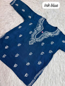 Rich Handworked Gala Buti Soft Short Top