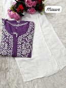 Heavy handwork Fine rich Modal soft Kurta with bottom