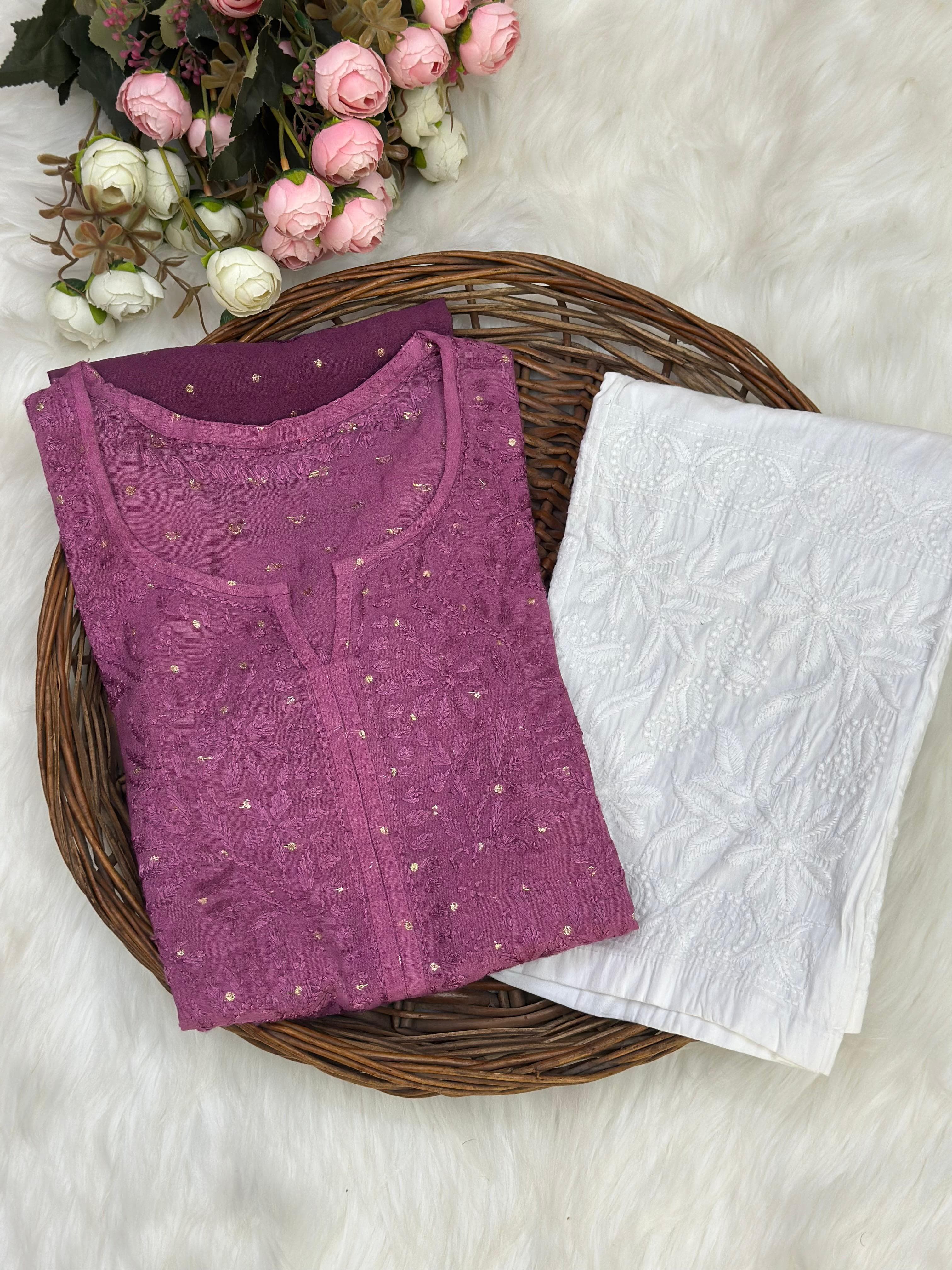 Sona Booti Chanderi Dyed Kurtis