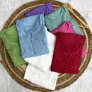 Dobby cotton Ghasspatti Work Plazzo combo