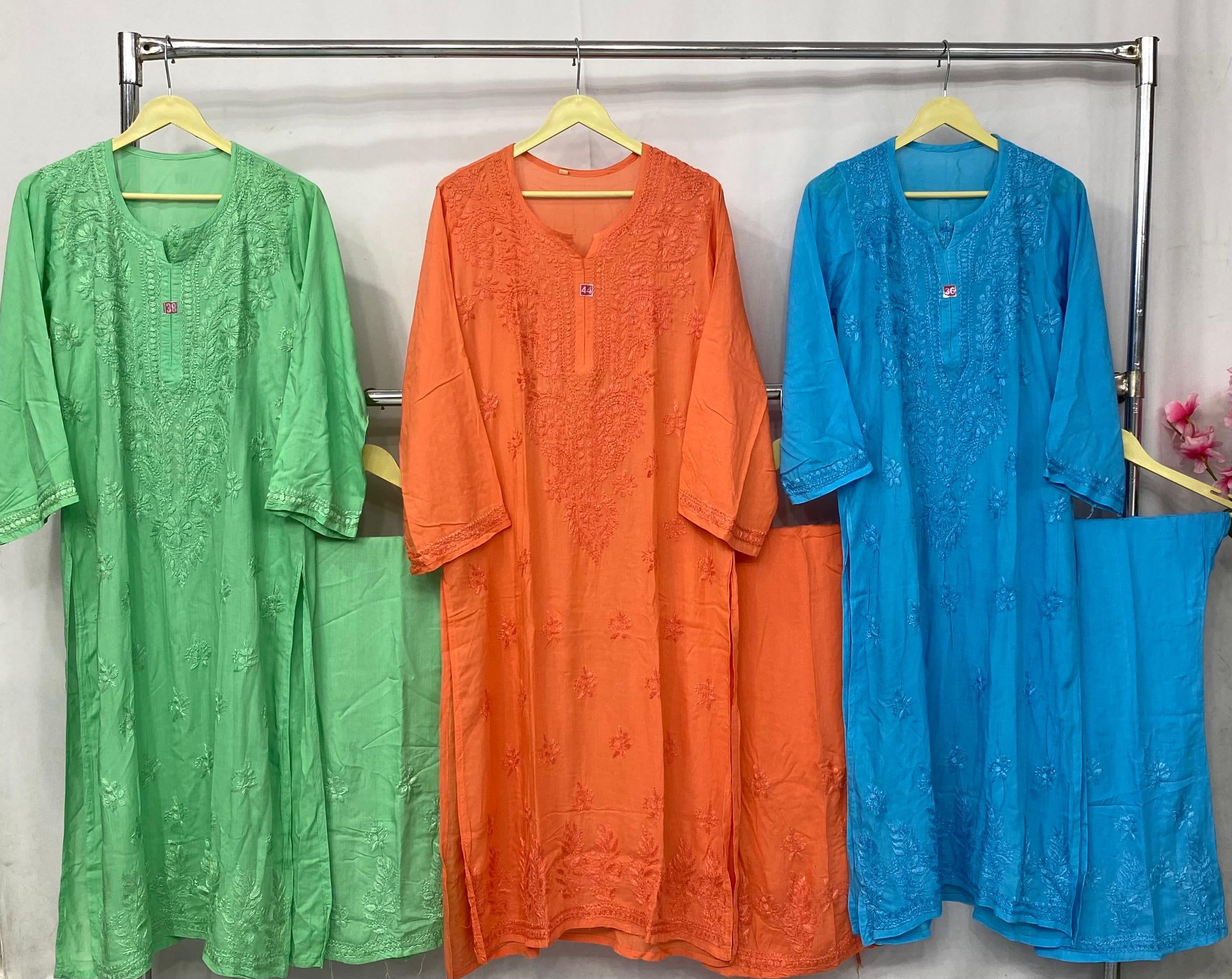 Kurti & Plazzo Modal Chikankari Set