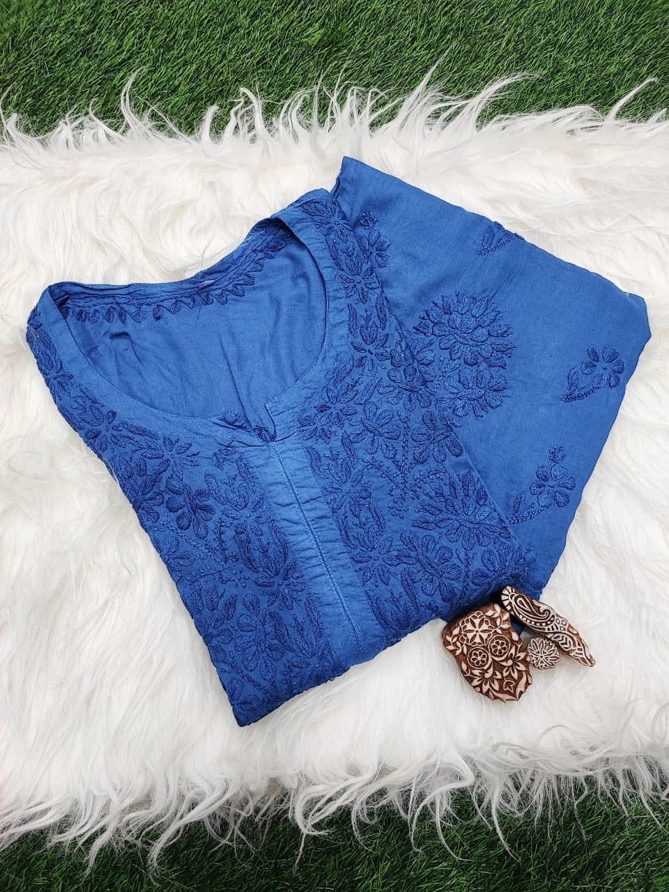 Anaya Rangin Chikankari 3d Work Handworked Set