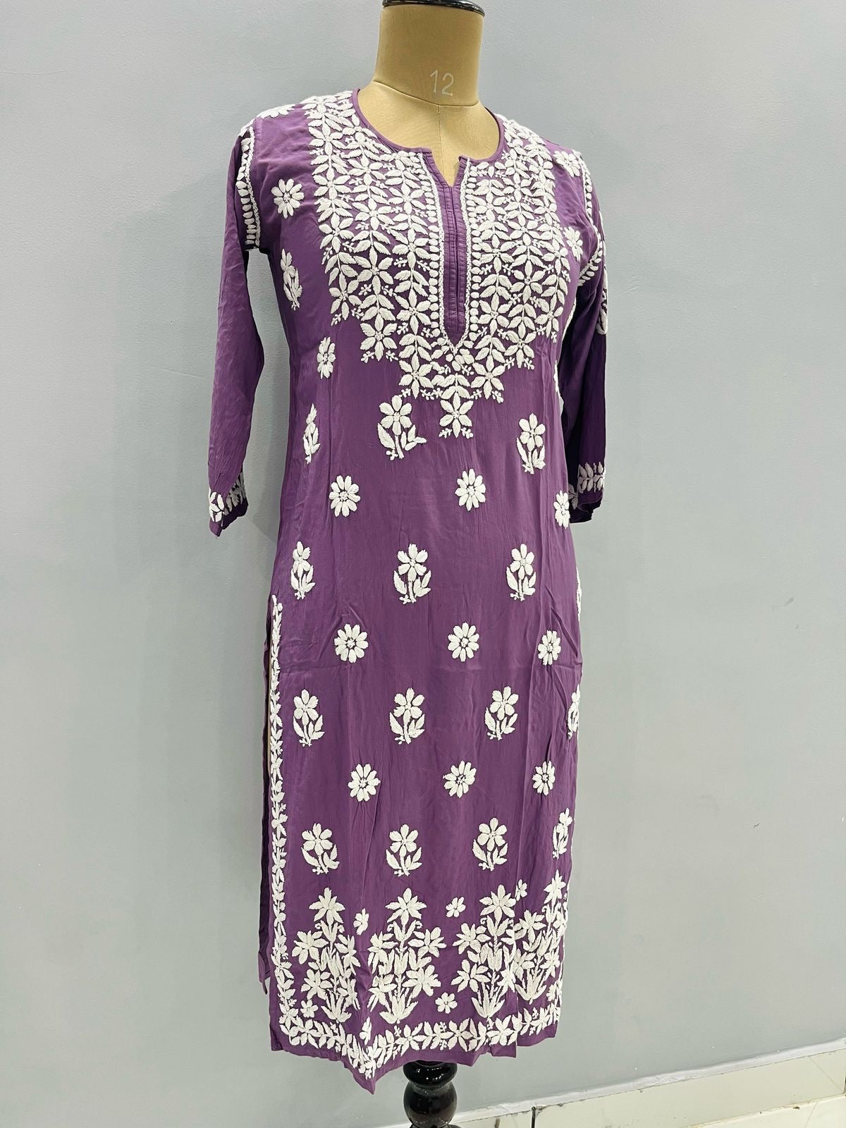 Non transparent Pure Handwork Modal Cotton Kurta