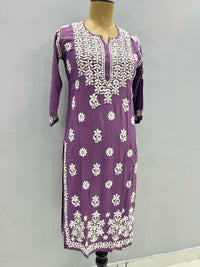 Non transparent Pure Handwork Modal Cotton Kurta