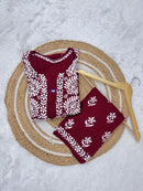 Heavy luxury embroidered Modal Cotton Set