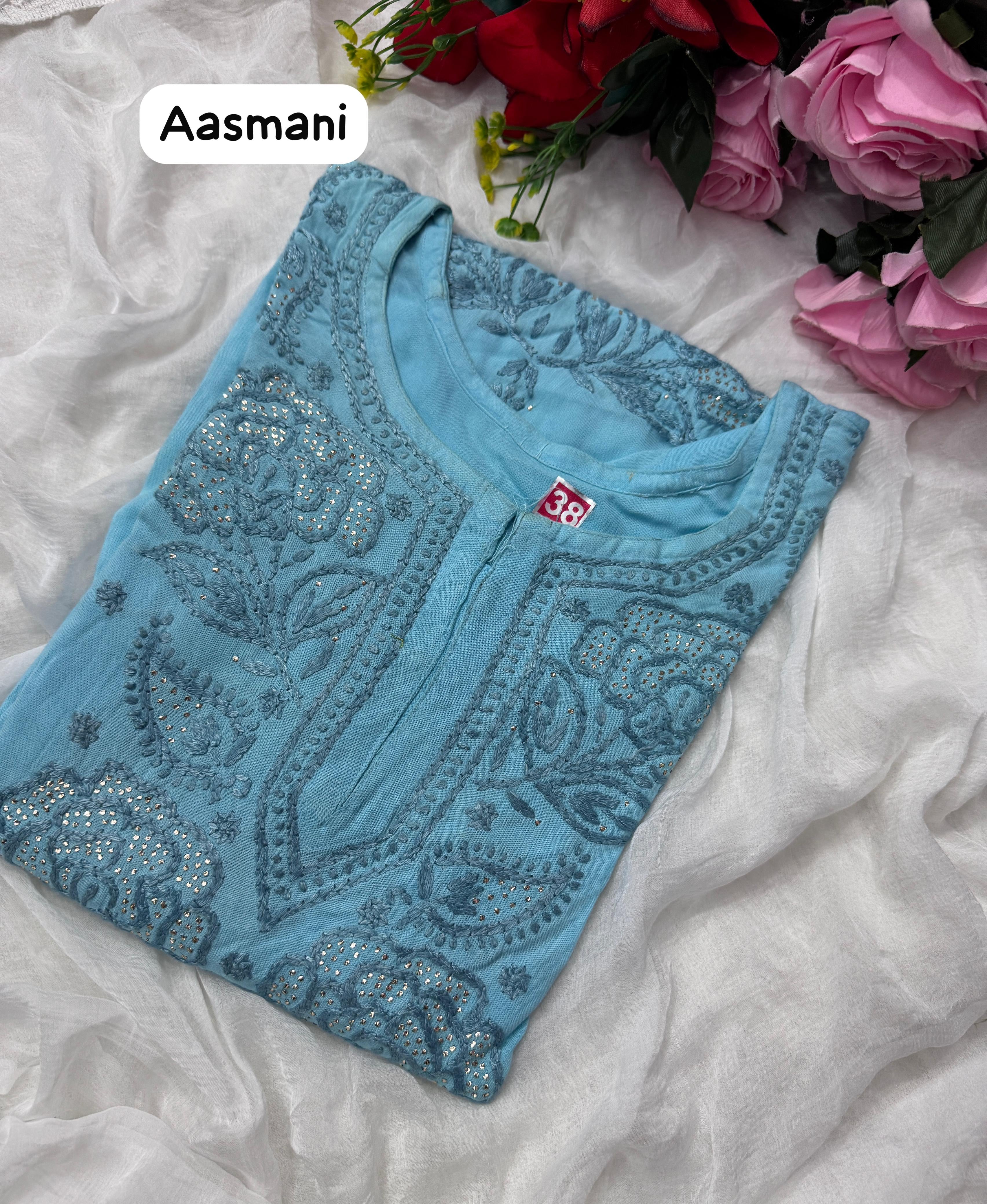 Rose Muqaish designer Kurta