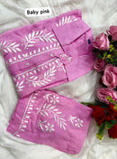 Modal Cotton Fine Embroidery Work Stylish Shirt Pant