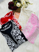 Soft Modal Hand embroidered Short Top