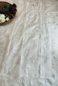 Organza Dyes Kurta Handcrafted With inner