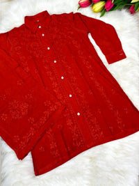 Shirt Style rayon co-ord