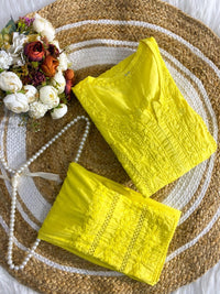 3D Worked mul Mul Chikankari Combo