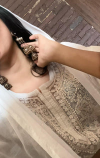 Organza 3pc Muqaish Luxury Handmade Set