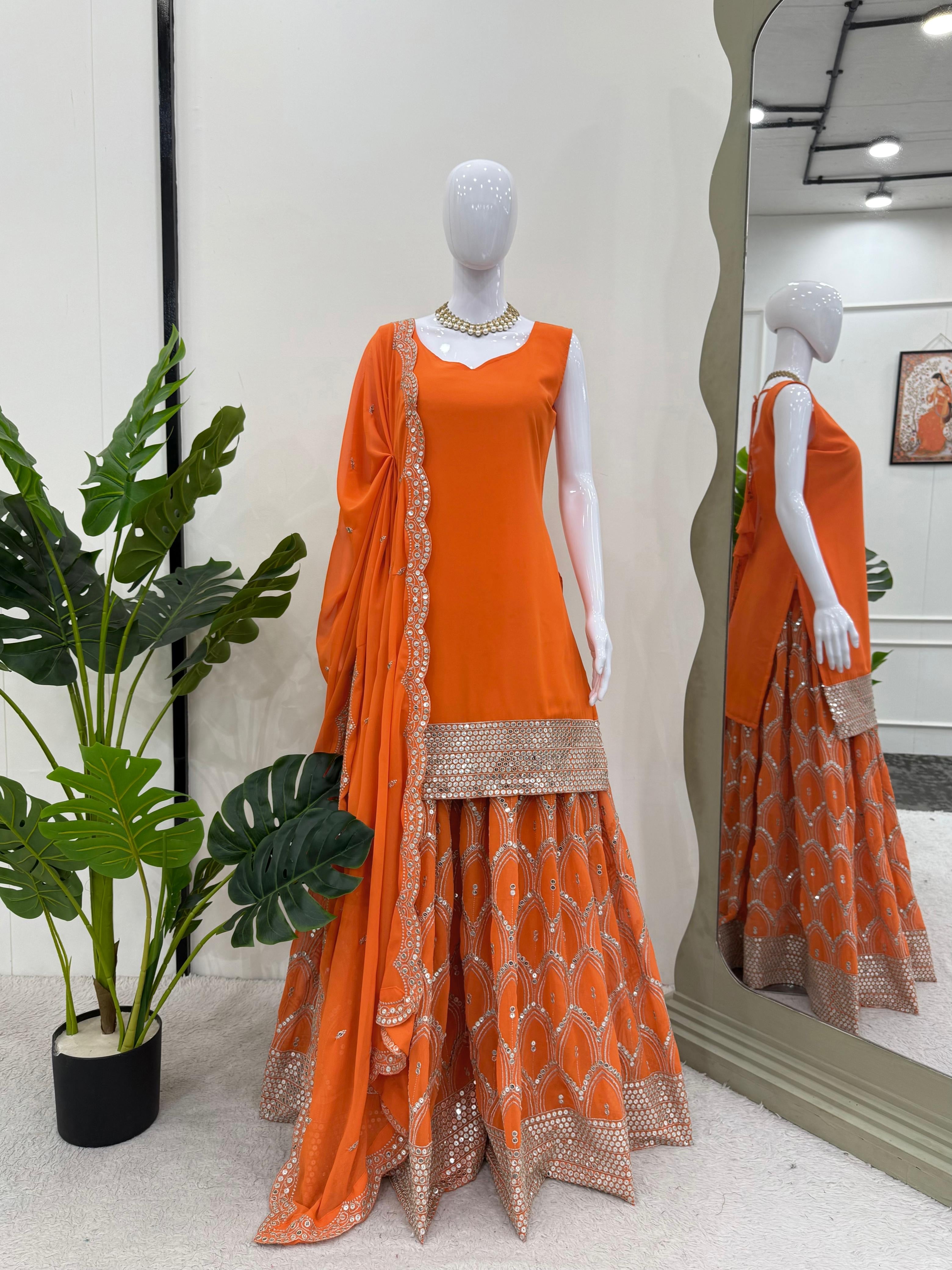 Orange 3pc Trending Wedding Suit