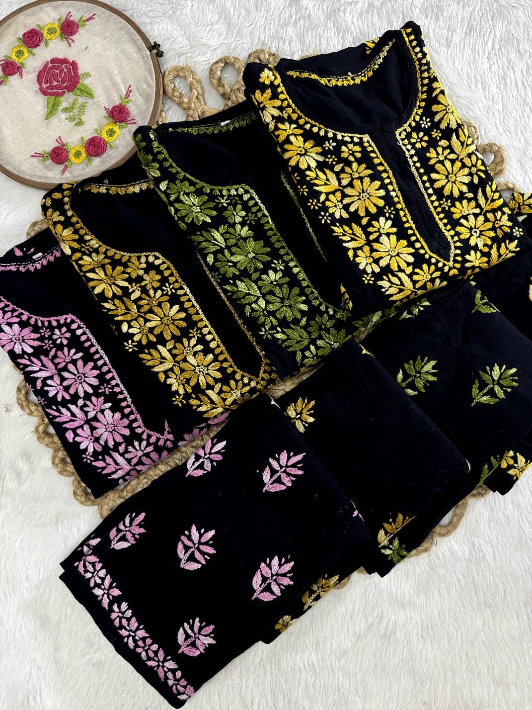 Rayon Dual thread Chikankari Co-ord