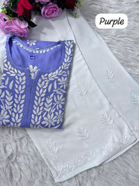 Heavy handwork Fine rich Modal soft Kurta with bottom