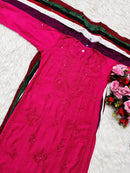 Heavy Handwork chanderi Muqaish kurta