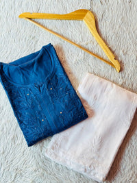 Rangrez Muqaish Rayon Leaves Design Kurta