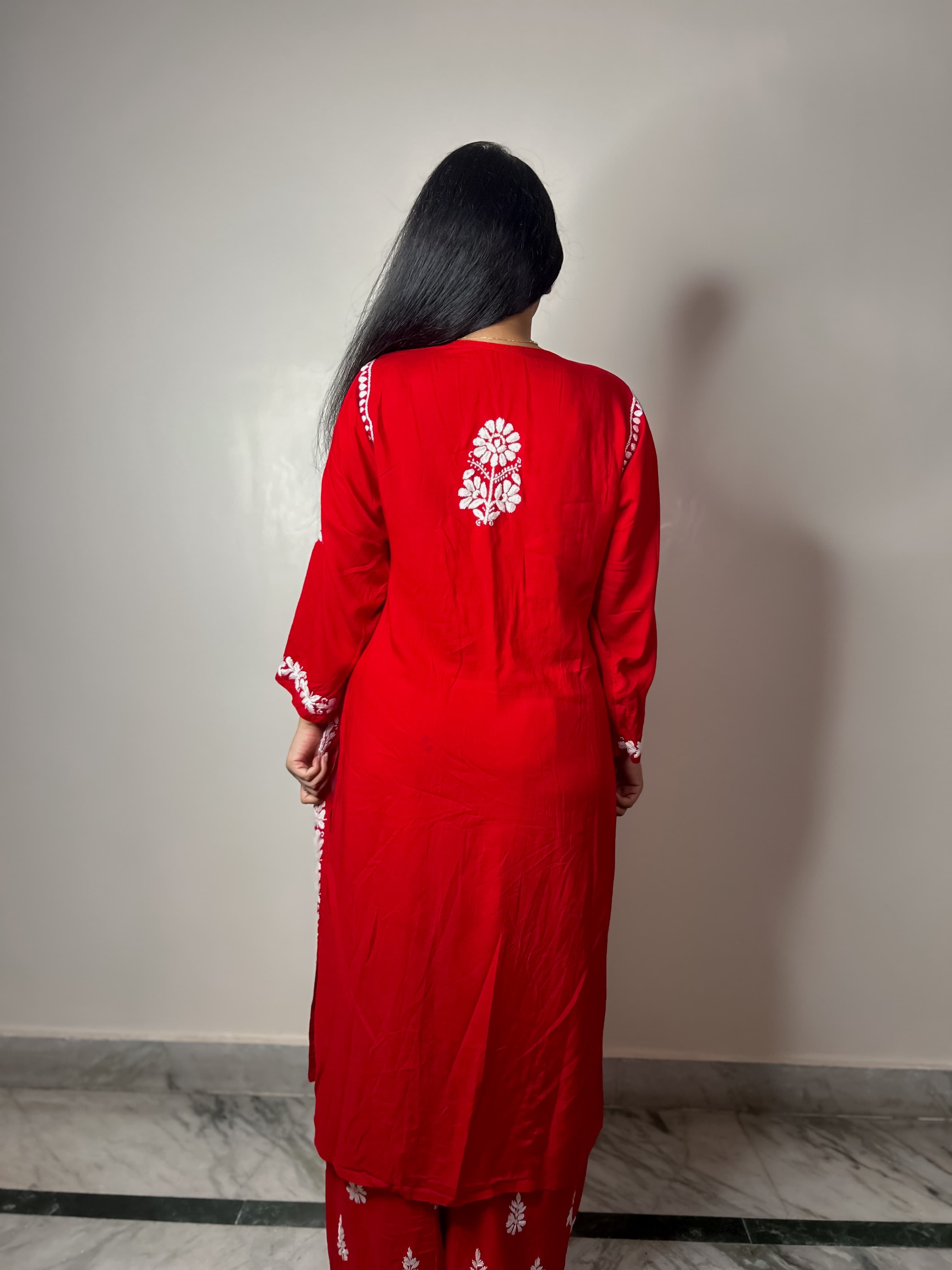 Zara Modal Cotton Embroidery Daman Combo