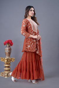 Party wear Designer Top Sharara and Dupatta
