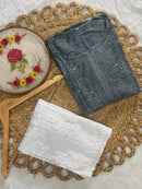 Beautiful ombre dual shade n viscose mukaish kurti