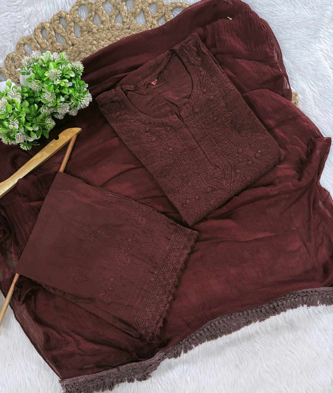 Concept In chanderi kurti with chanderi machine palazo