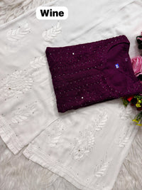 Heavy Handwork chanderi Muqaish kurta