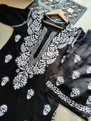 Rayon Flowers Embroidery Kurta and Plazzo