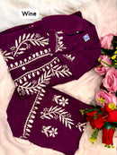 Modal Cotton Fine Embroidery Work Stylish Shirt Pant