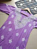 Long soft Regular Chikankari Kurtis