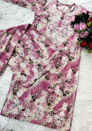 Rich Work Pure Mul cotton Kurti And handwork plazzo