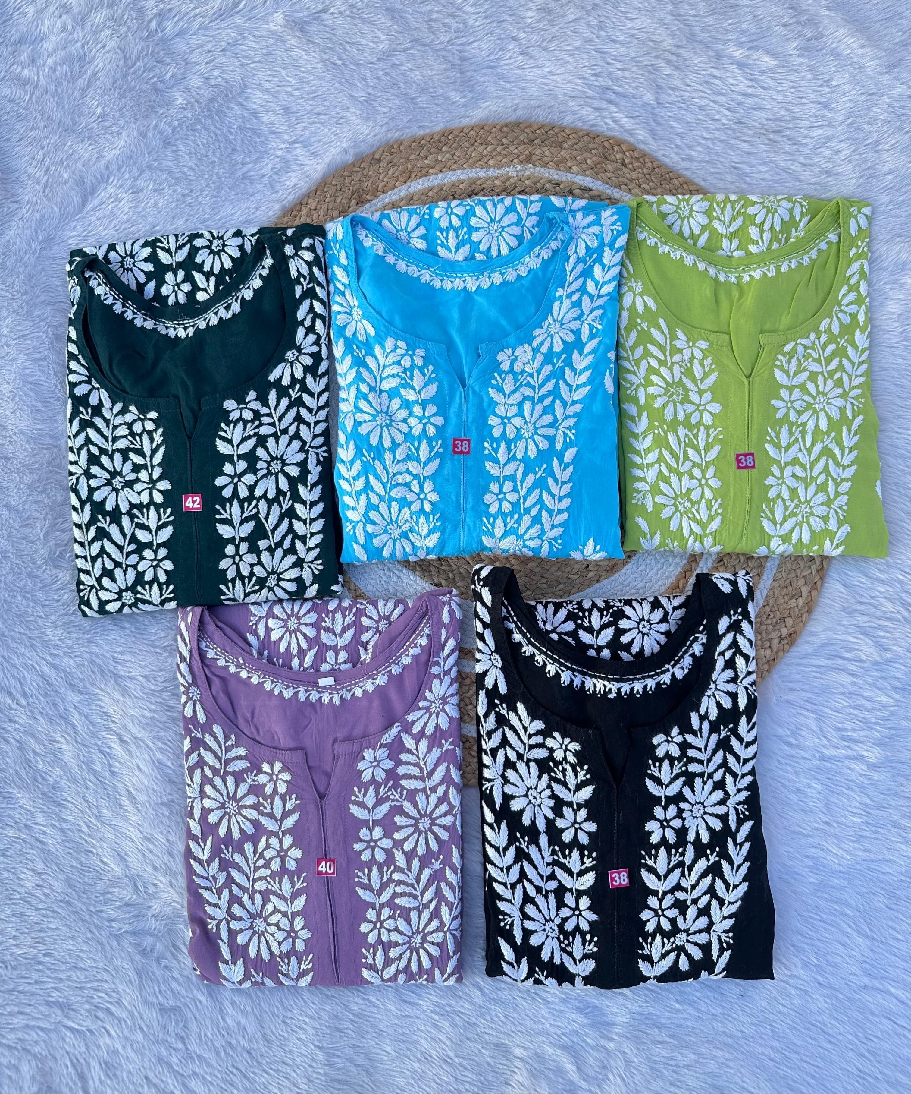 Pure Modal Cotton Panel work Kurta