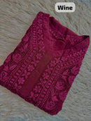 Pure 3d Work Creepe Heavy Designer Kurta