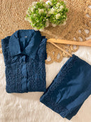 Tone To Tone Rayon Co-ord Shirt With Pant