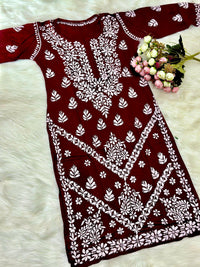 Buta embroidered Ghaspatti Kurta and plazzo