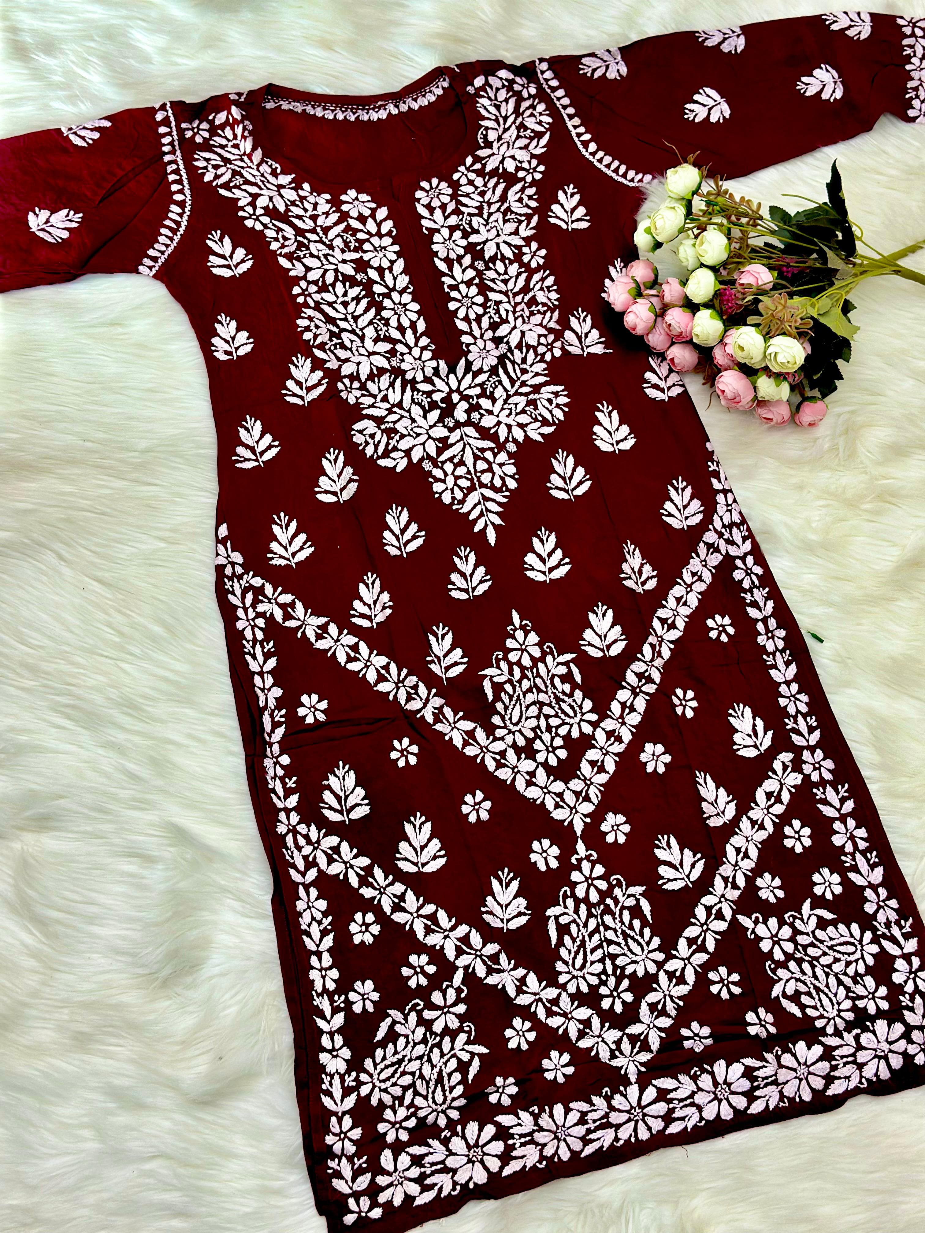 Buta embroidered Ghaspatti Kurta and plazzo
