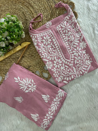 Sleeveless Rayon Kurti with Embroidery