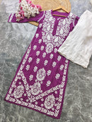 Heavy Modal Pure Work Embroidery Kurta