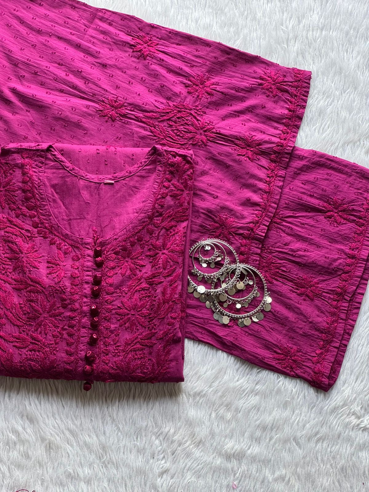 Dyeable Dobby Cotton Plazzo Set